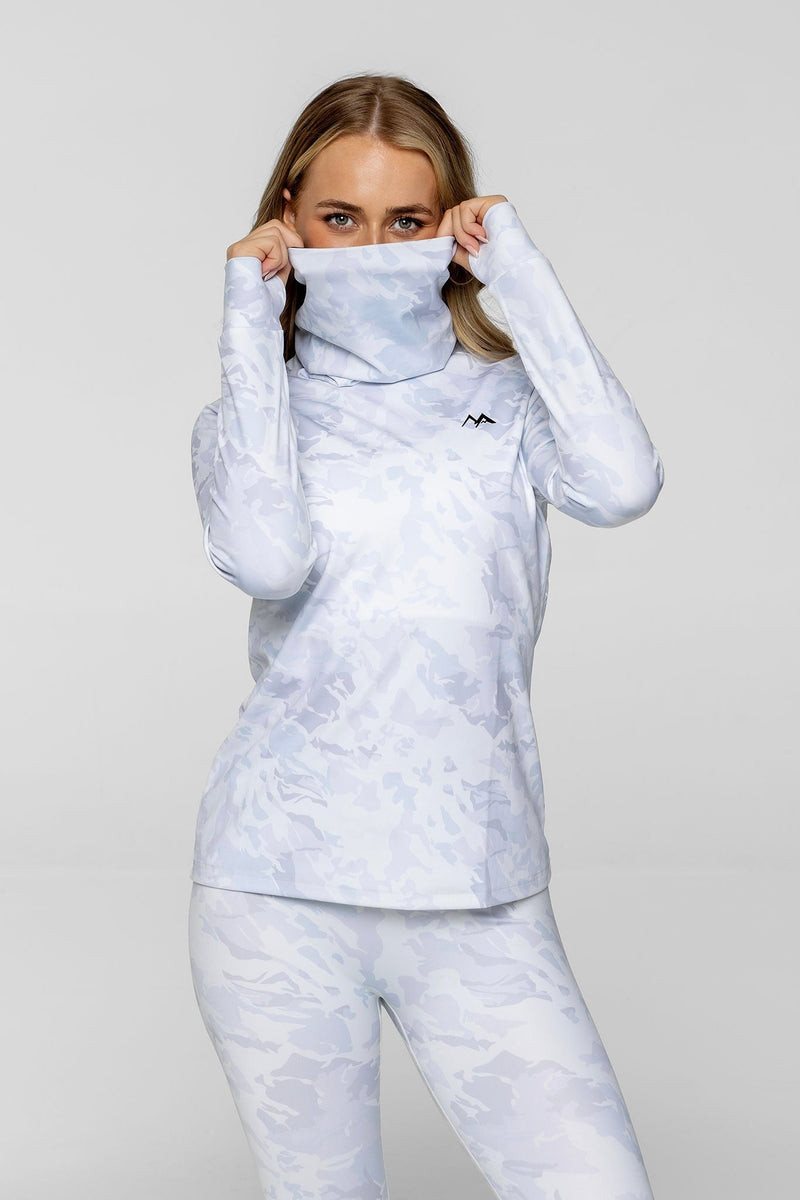 women's camo thermal top