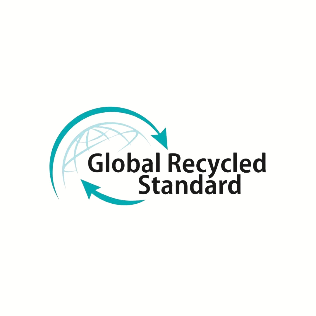 GRS logo certifying recycled fabrics for base layers.