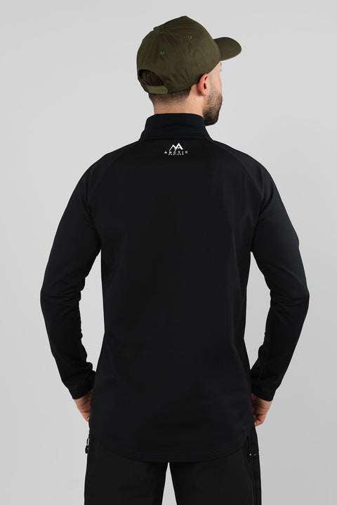 MEN'S THERMAL BASE LAYER TOP 1/4 ZIP BLACK - Arctic Eco - SnoS