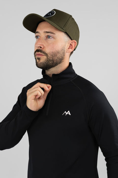 MEN'S THERMAL BASE LAYER TOP 1/4 ZIP BLACK - Arctic Eco - SnoS