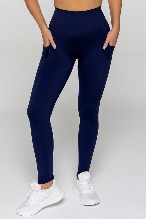 WOMEN'S HIKING LEGGINGS FULL LENGTH DEEP BLUE - Arctic Eco - SnoXS