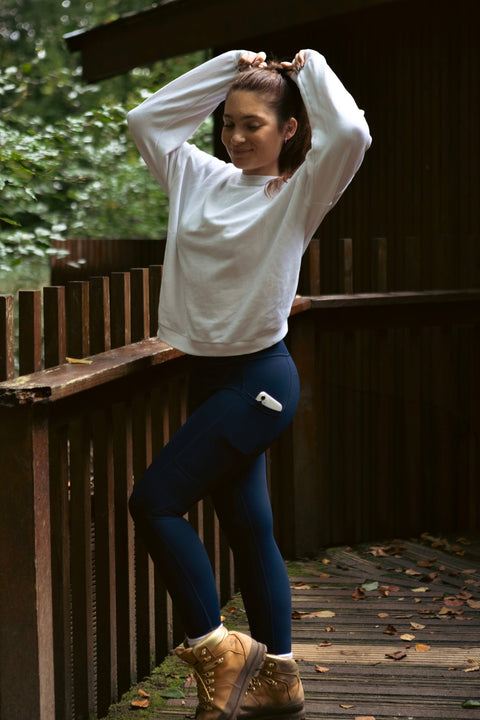 WOMEN'S HIKING LEGGINGS FULL LENGTH DEEP BLUE - Arctic Eco - SnoXS