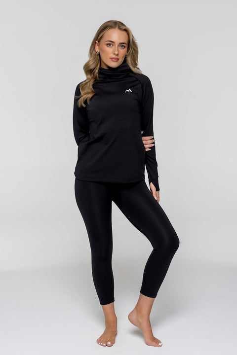 WOMEN'S THERMAL BASE LAYER LEGGING SEAMLESS 2.0 BLACK - Arctic Eco - SnoXS