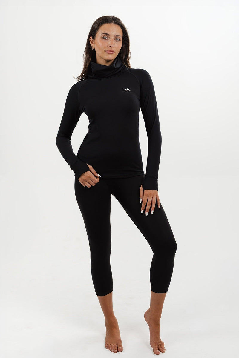 WOMEN'S THERMAL BASE LAYER LEGGING SEAMLESS 2.0 BLACK - Arctic Eco-SnoXS