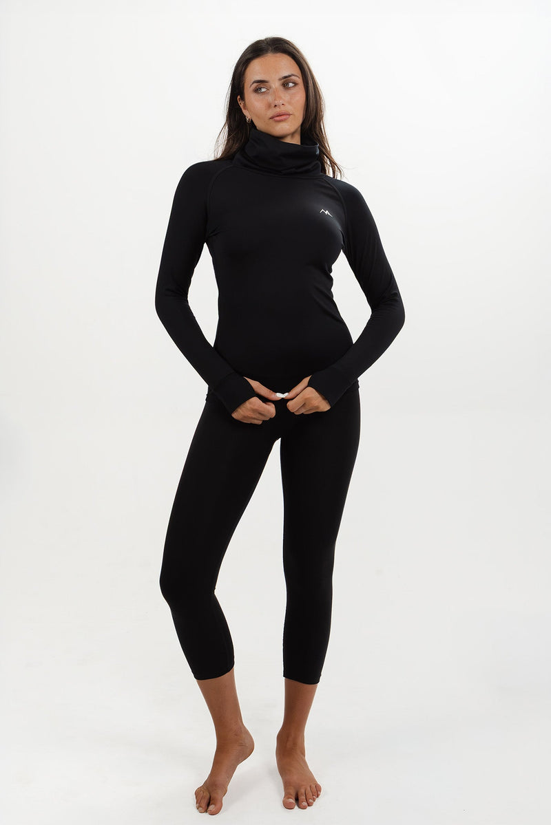 WOMEN'S THERMAL BASE LAYER LEGGING SEAMLESS 2.0 BLACK - Arctic Eco-SnoXS