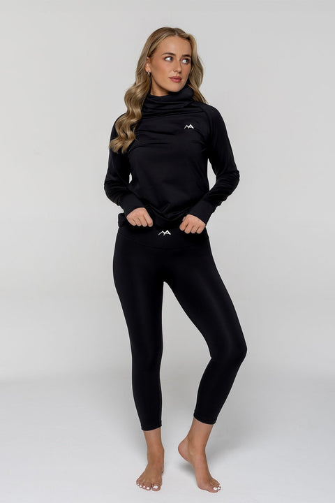 WOMEN'S THERMAL BASE LAYER LEGGING SEAMLESS 2.0 BLACK - Arctic Eco - SnoXS