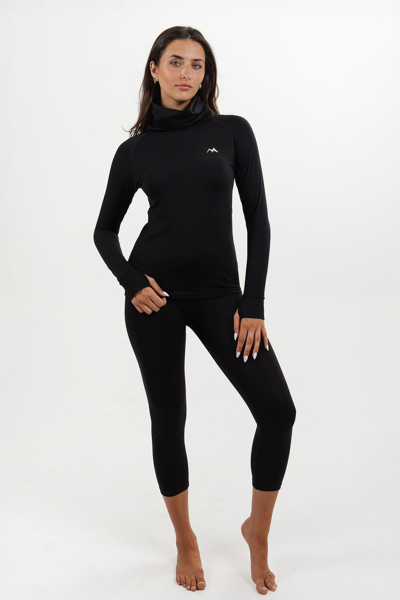WOMEN'S THERMAL BASE LAYER LEGGING SEAMLESS 2.0 BLACK - Arctic Eco-SnoXS