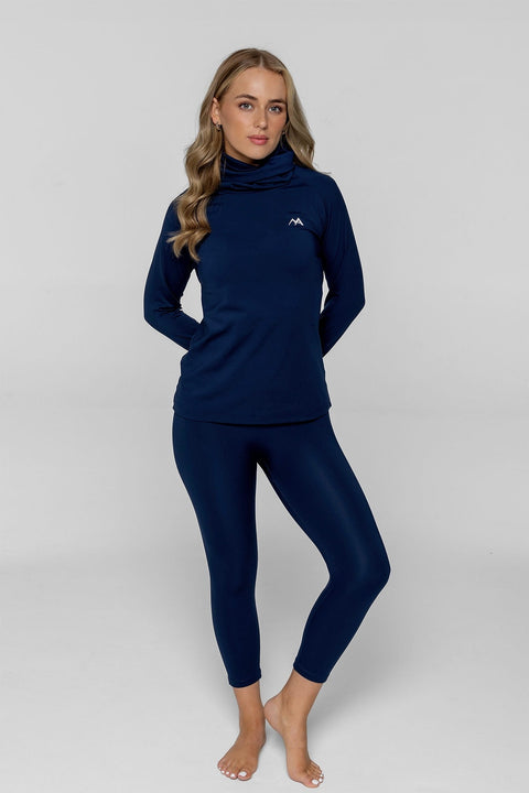 WOMEN'S THERMAL BASE LAYER LEGGING SEAMLESS 2.0 NIGHT SKY NAVY - Arctic Eco - SnoXS