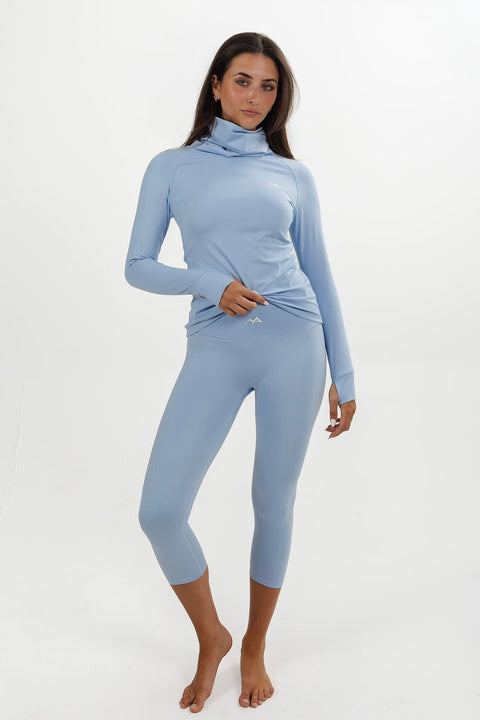 WOMEN'S THERMAL BASE LAYER LEGGING SEAMLESS 2.0 SKY BLUE - Arctic Eco-SnoXS