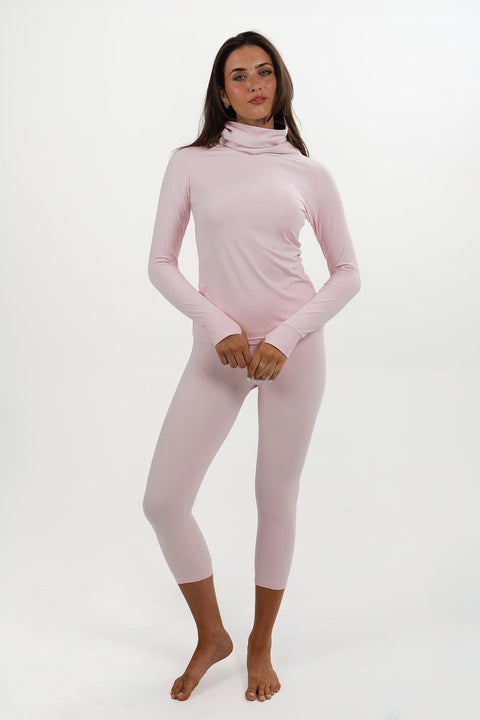 WOMEN'S THERMAL BASE LAYER TOP BABY PINK - Arctic Eco-SnoXS