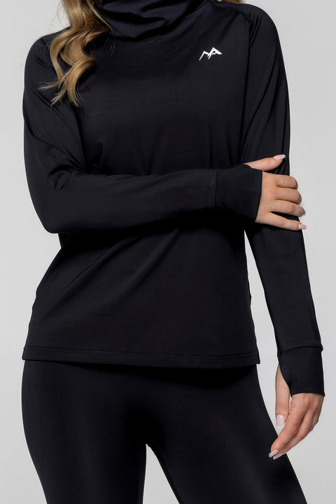 WOMEN'S THERMAL BASE LAYER TOP BLACK - Arctic Eco - SnoXS