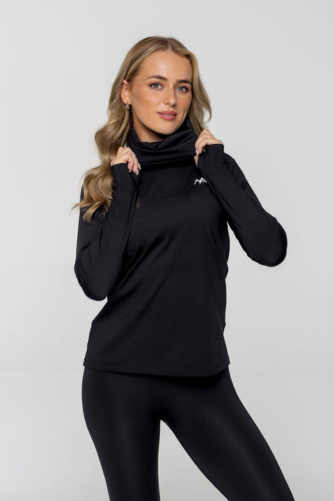 WOMEN'S THERMAL BASE LAYER TOP BLACK - Arctic Eco - SnoXS