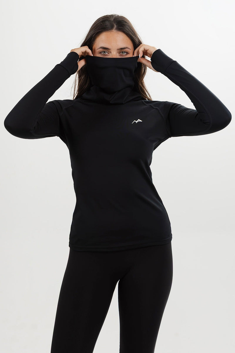 WOMEN'S THERMAL BASE LAYER TOP BLACK - Arctic Eco-SnoXS