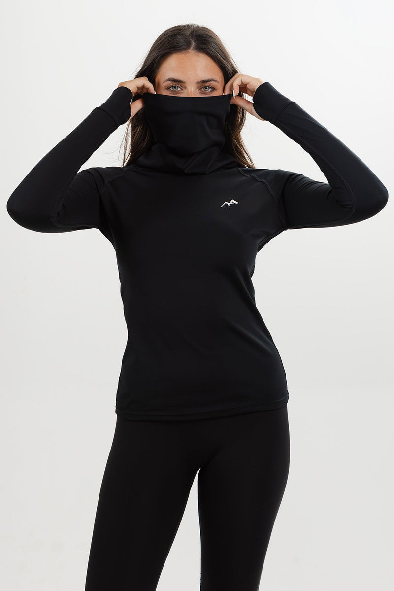 WOMEN'S THERMAL BASE LAYER TOP BLACK - Arctic Eco-SnoXS