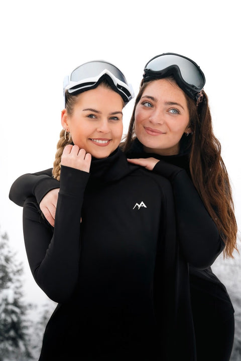 WOMEN'S THERMAL BASE LAYER TOP BLACK - Arctic Eco-SnoXS