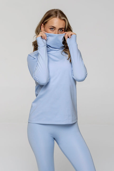 WOMEN'S THERMAL BASE LAYER TOP SKY BLUE - Arctic Eco - SnoXS