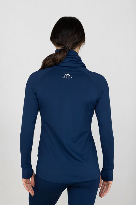 WOMEN'S THERMAL BASE LAYER TOP NIGHT SKY NAVY AU - Arctic Eco-SnoXS