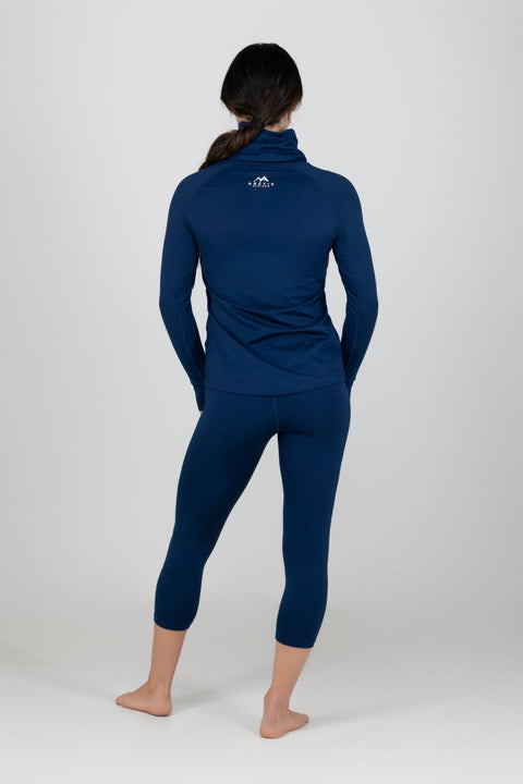 WOMEN'S THERMAL BASE LAYER TOP NIGHT SKY NAVY AU - Arctic Eco-SnoXS